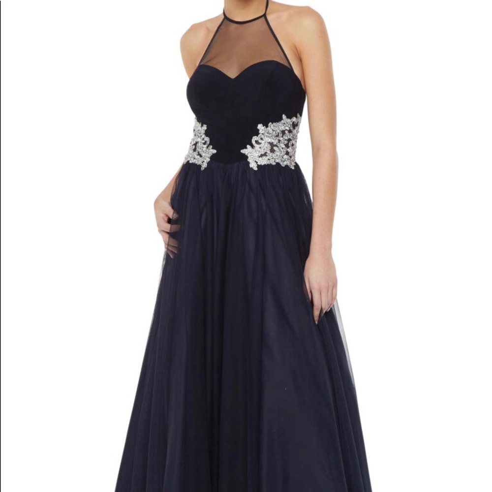 DJ Jaz Sleeveless Applique Ball Gown-Juniors